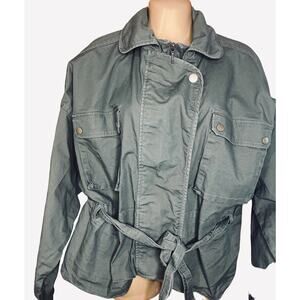 Mare Mare by Anthropologie Green Military Style Jacket Size Large